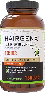 for HER | 150 Herbal Capsules 75 Day Supply | DHT Blocker for Thicker, Fuller Hair | Natural Hair Loss Supplement for Women | Gluten-Free, Vegan-Friendly