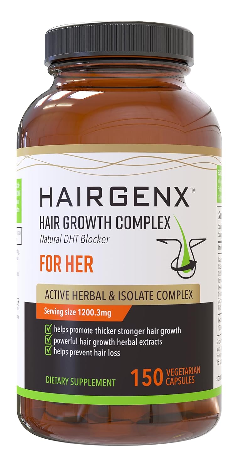 for HER | 150 Herbal Capsules (75 Day Supply) | DHT Blocker for Thicker, Fuller Hair | Natural Herbal Hair Loss Supplement for Women | Gluten-Free, Vegan-Friendly