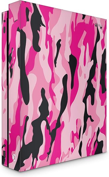 PINK CAMO Skins for Xbox One X XBX Console Decal Vinal Sticker + 2 Controller Set - 4