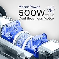 Vista 8 de Sillas de ruedas eléctricas para adultos, todo terreno, resistentes, de doble motor, plegables, motorizadas, para personas mayores, silla de ruedas