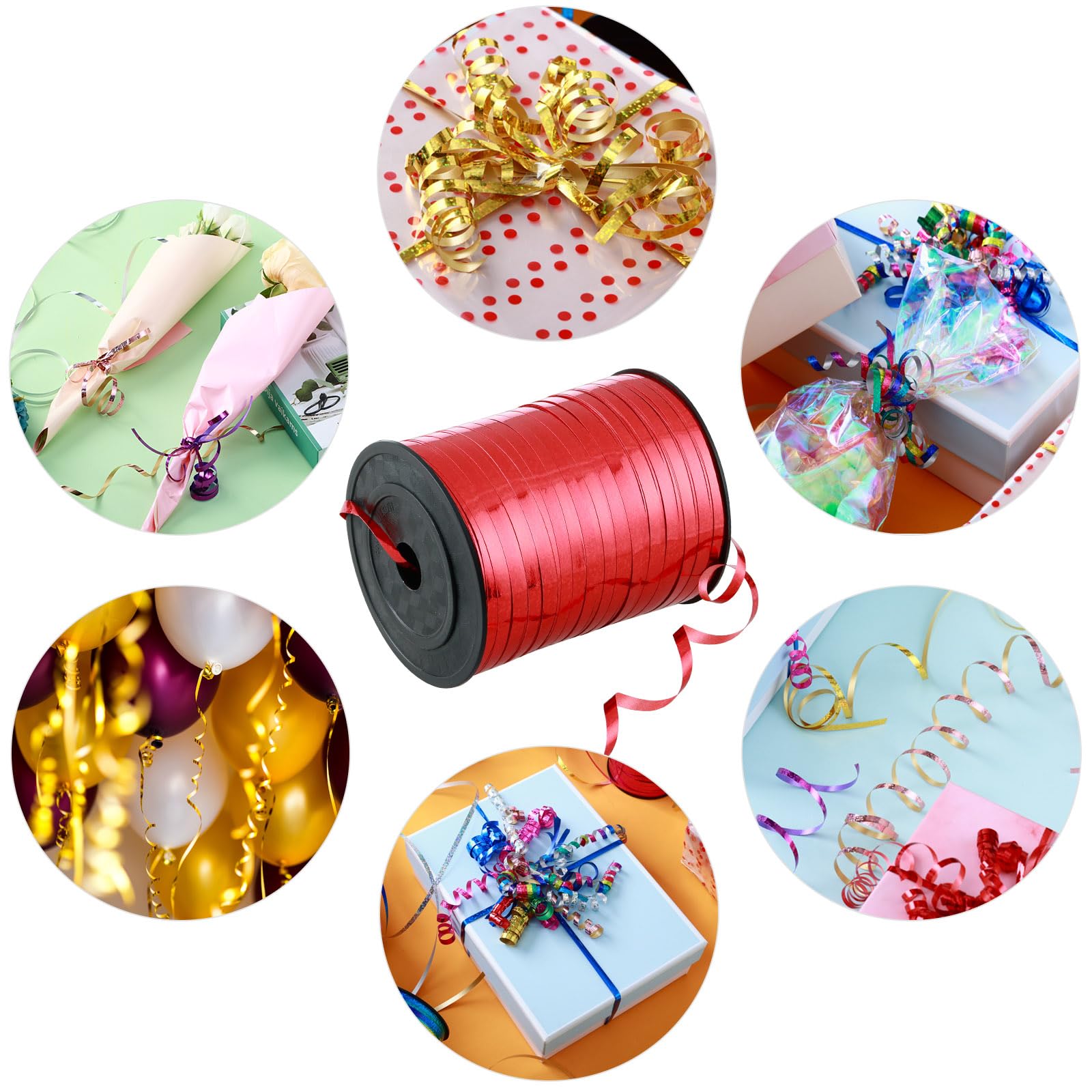 Curling Ribbon For String Snapklik.com : 2 Rolls 500 Yards Laser Red Curling Ribbons For Gift ...