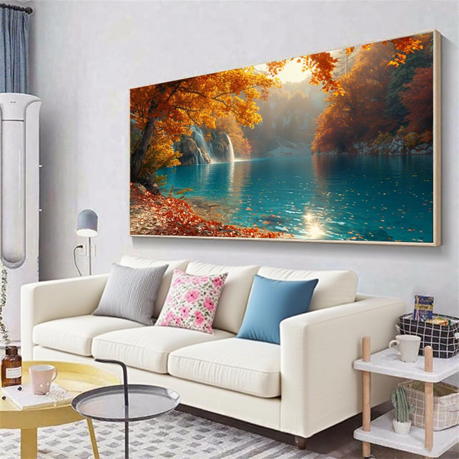 Diamentowe malowanie duży 120x60cm, diament malarstwo jesienne malarstwo diamentowe drzewo malarstwo diamentowe dorośli DIY kryształ haft krzyżykowy puzzle diament rękodzieło, dekoracja domu, prezent