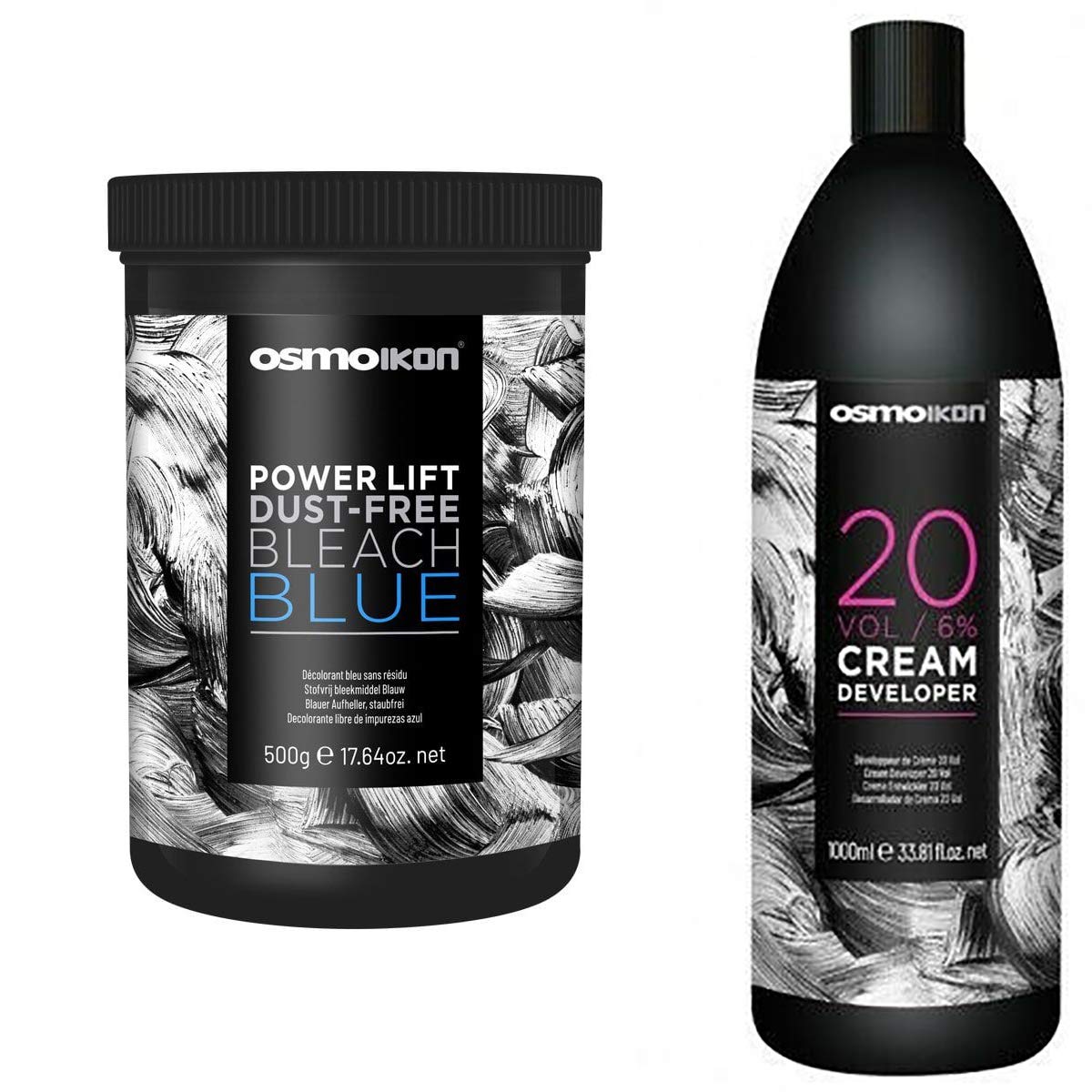 OSMO IKON Blue Bleach 500g + Cream Developer 6% KIT, 2 Count (Pack of 1)