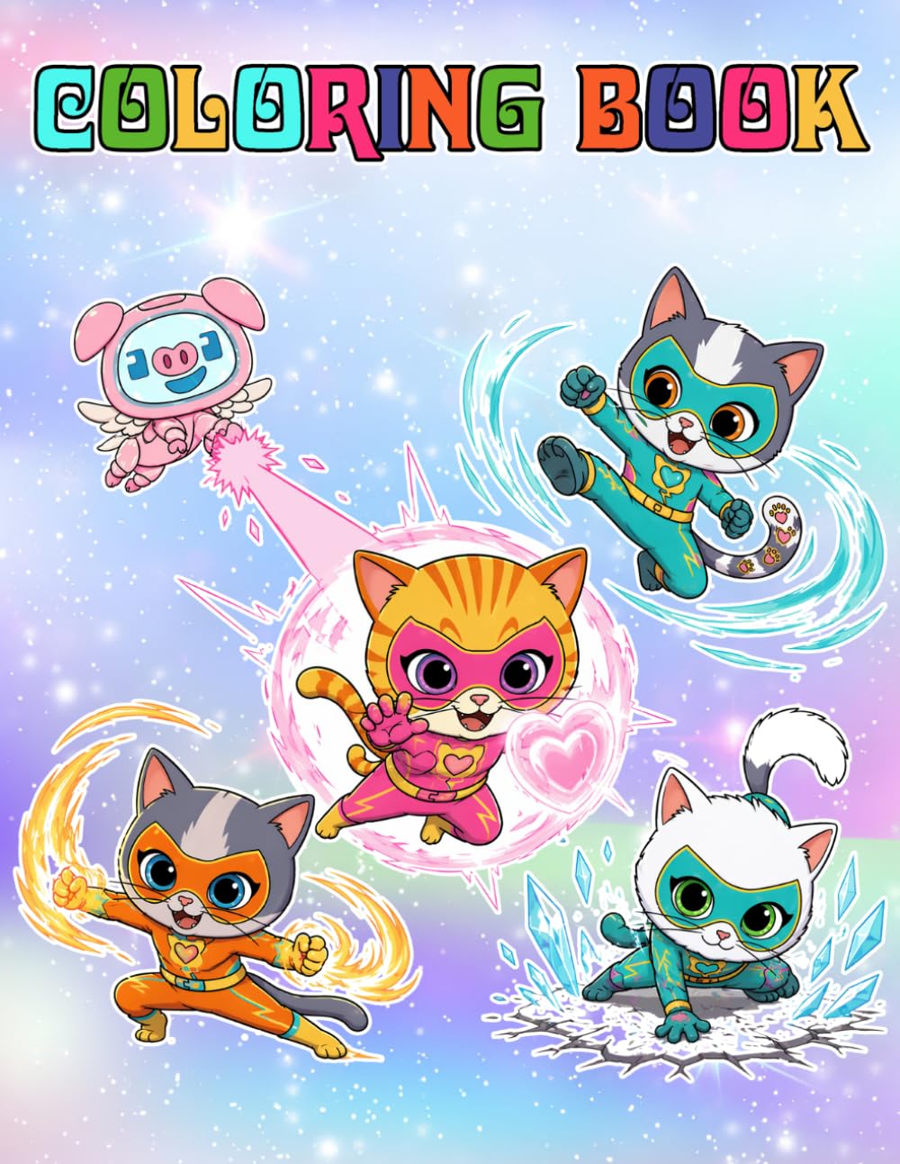 The coloring book: 50+ Great Coloring Pages For Kids, Teens, Adults. Beautiful And Exclusive Illustrations Of Your Favorite Characters To Express Your Creativity And Create Your Masterpieces