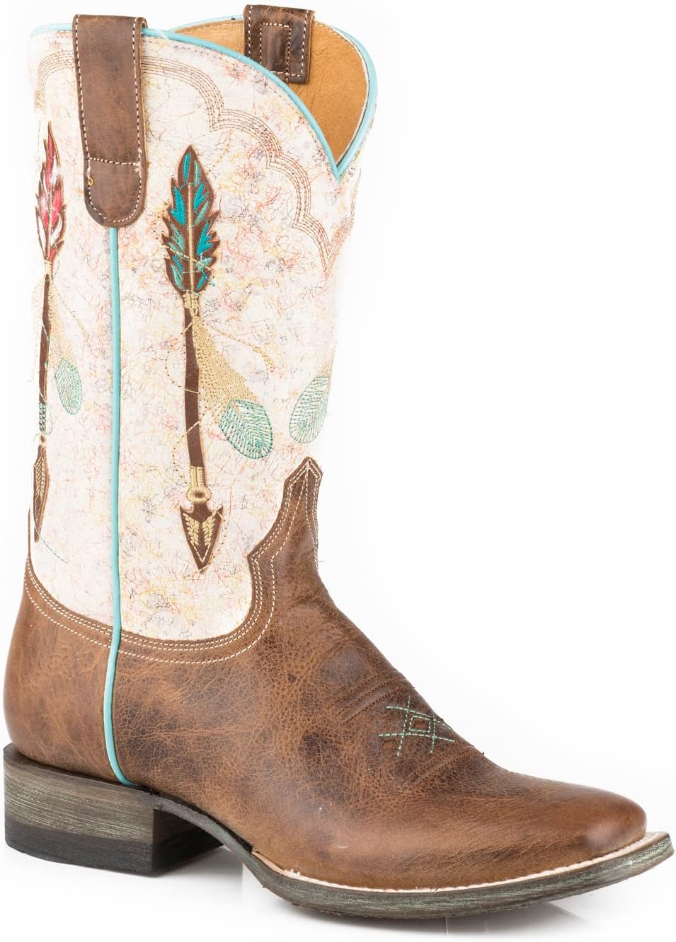 Ladies Arrow Feather Boots 8 B White
