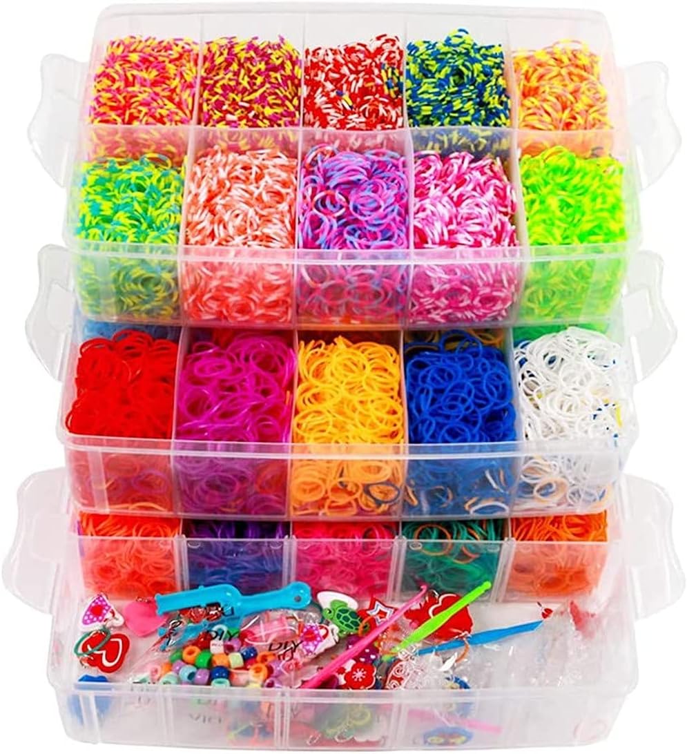 15000 Rubber Bands Kit, Bracelet Making Set, Kids Art Crafts Jewelry Starter Kit With Storage Cases, 5060855835283, Small