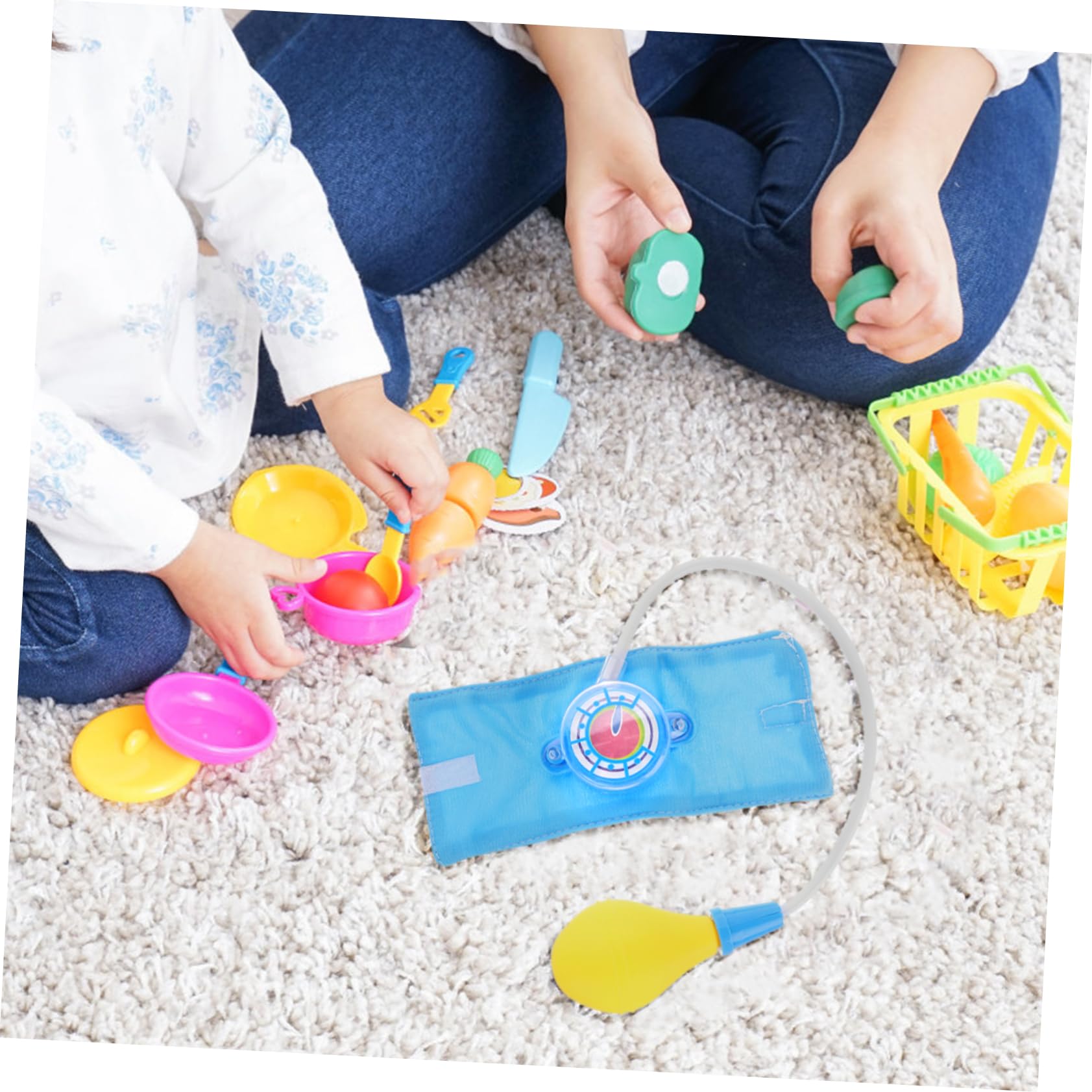 Juguete De Médico Simulación – Kit De Tensiómetro De Plástico Amarillo De 43 Cm Para Juegos De Rol Educativos (6 Piezas)