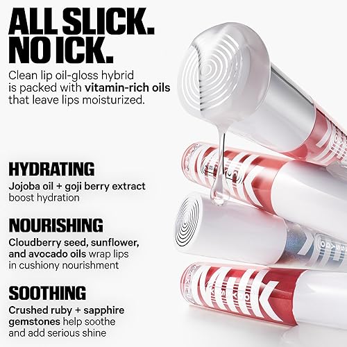 Miniatura 6 de Milk Makeup Odyssey - Aceite de labios brillante, color rojo (Sky Blue Shimmer), 0.2 onzas, para labios más completos y brillantes, humedad de larga