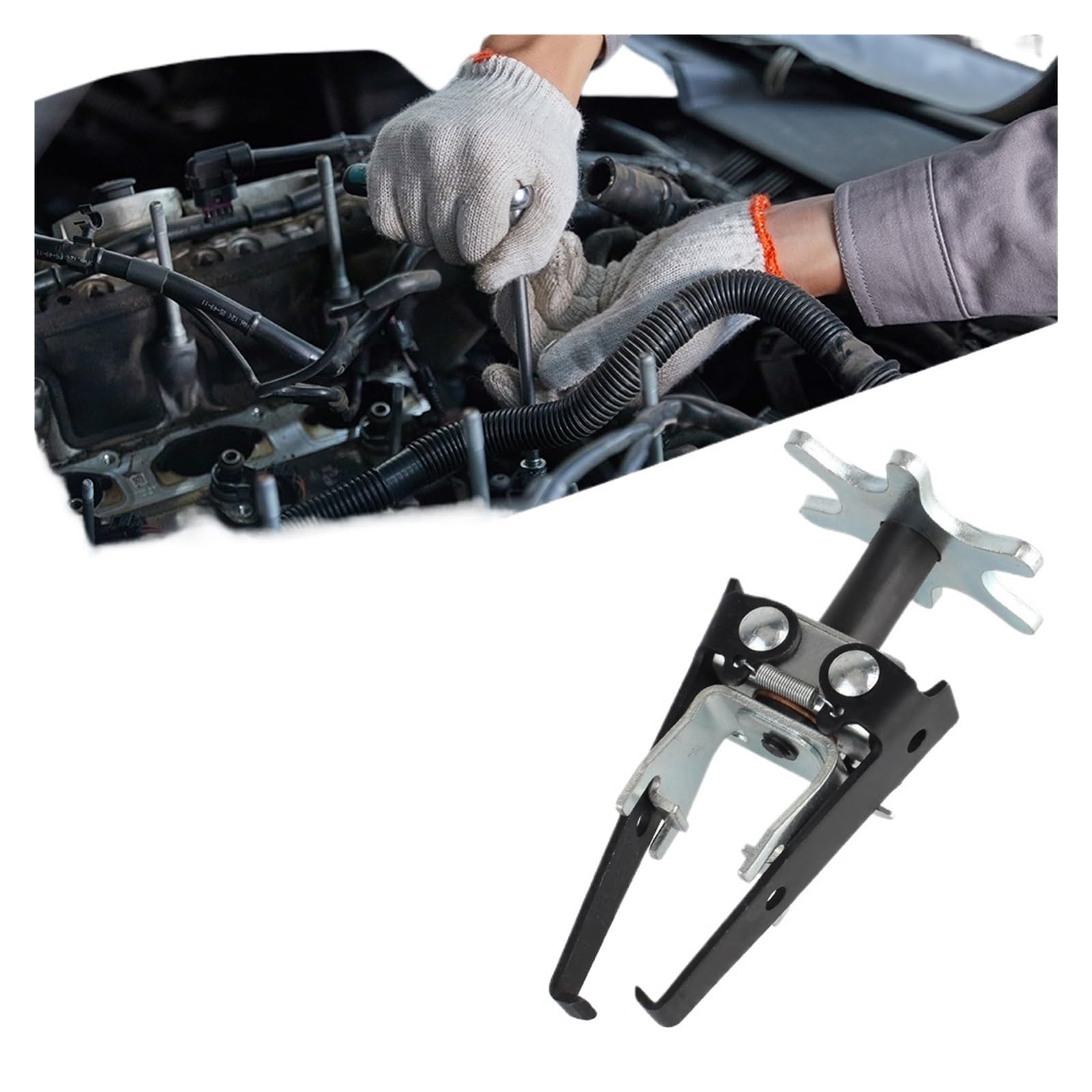 Compresor de resortes de válvulas Herramienta de Resorte, alicates expansores, extracción válvula Superior del Motor automático