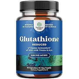 Reduced Glutathione Supplement with Milk Thistle - 500 mg per Serving Pure L Glutathione with Alpha Lipoic Acid & Milk Thistle Silymarin for Skin Radiance, Liver Support & Immune Support - 15 Count