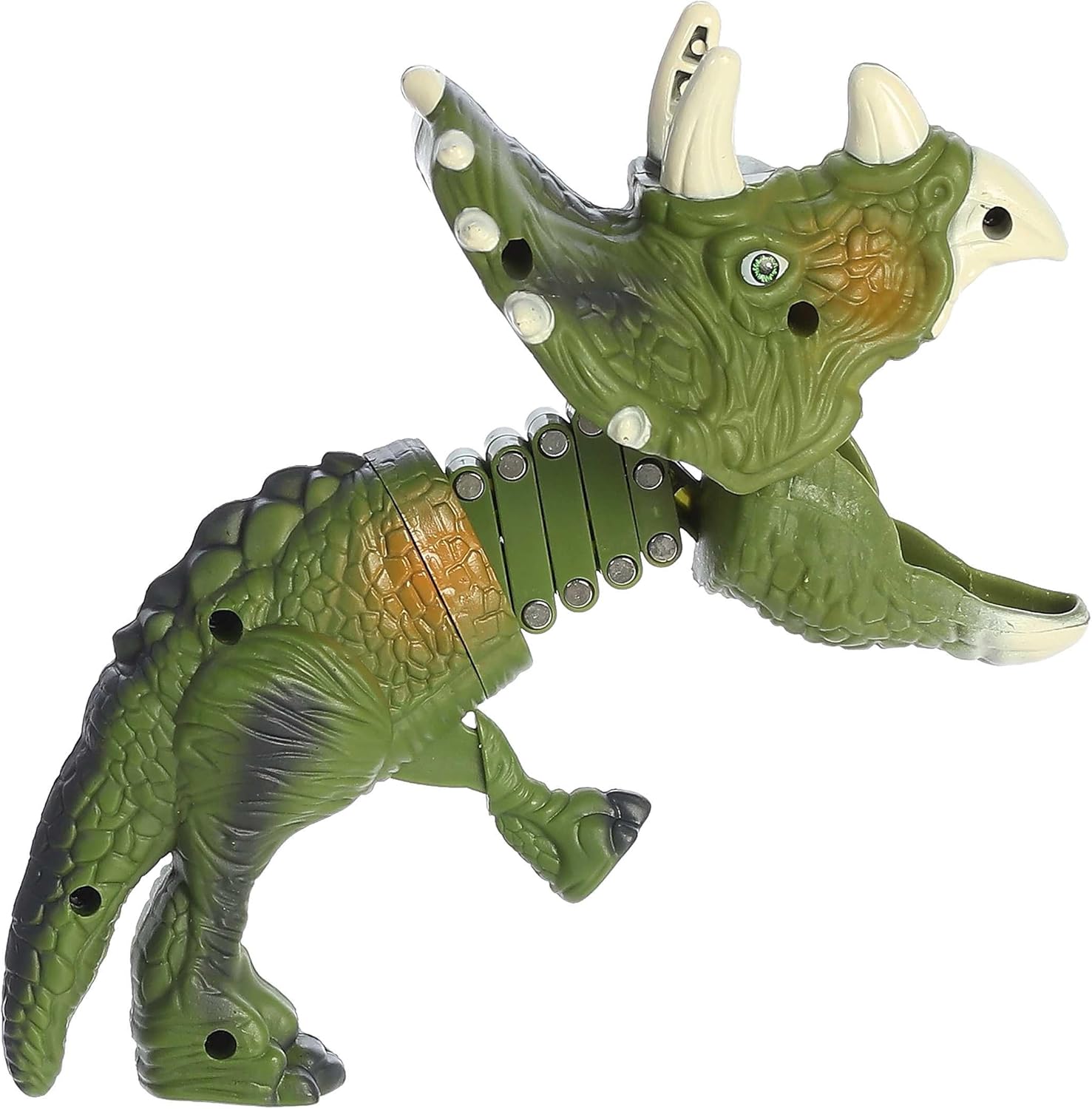 Aurora® Toys Engaging Triceratops Grabber Toy - Endless Fun - Screen-Free Entertainment - Green 7.75 Inches