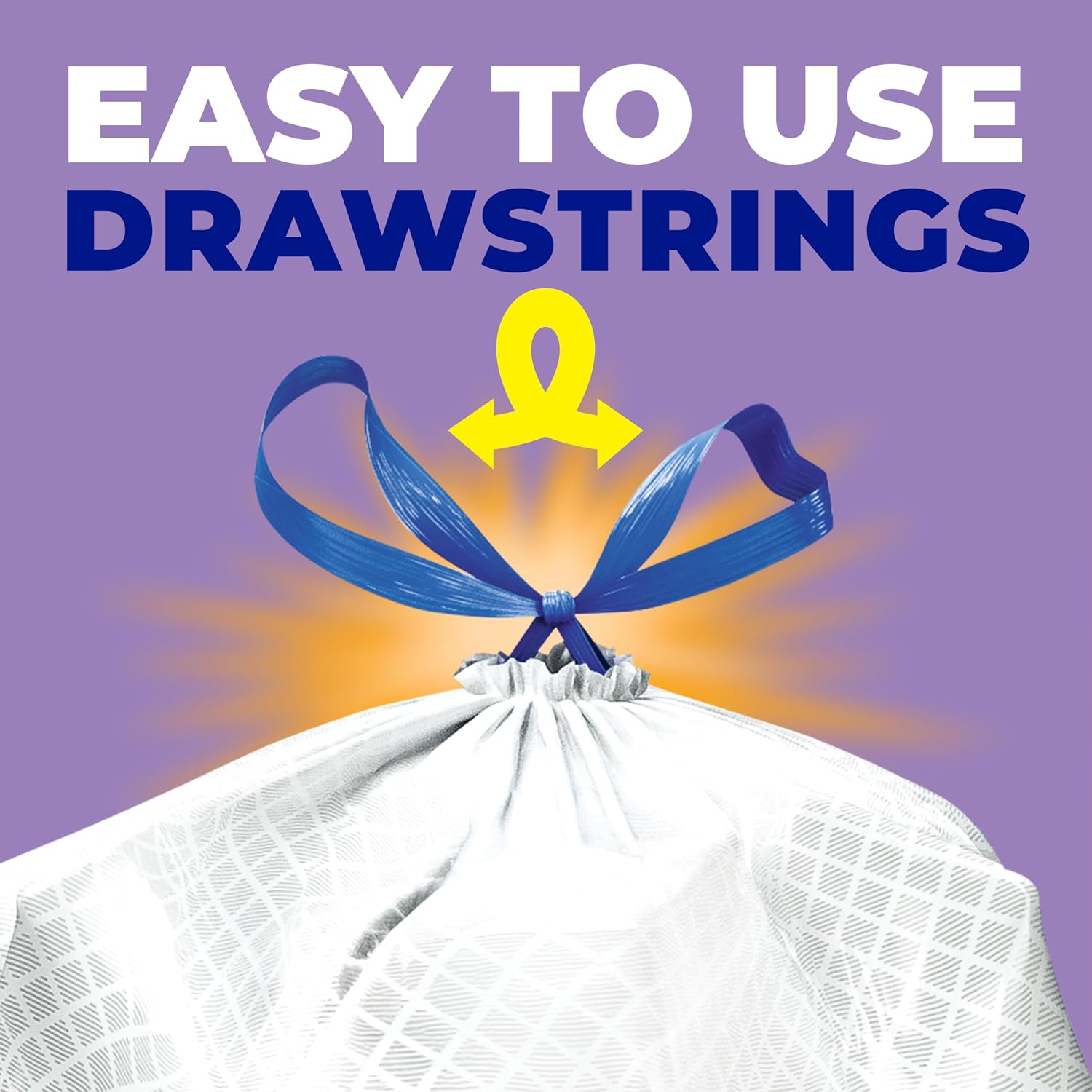 Hefty Ultra Strong Signature Scents 13 Gallon Trash Bags, Lavender Vanilla Bliss Scent, Tall Kitchen Trash Bags with 25% More Scent Technology, White, 80 Count thumbnail