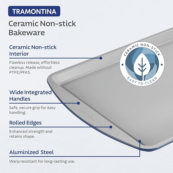 Tramontina Rise 3-Pc Ceramic Non Stick Baking Pans Set