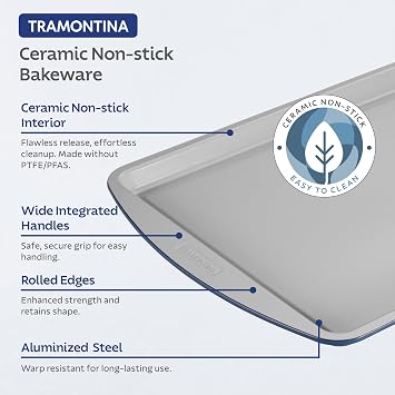 Tramontina Rise 3-Pc Ceramic Non Stick Baking Pans Set