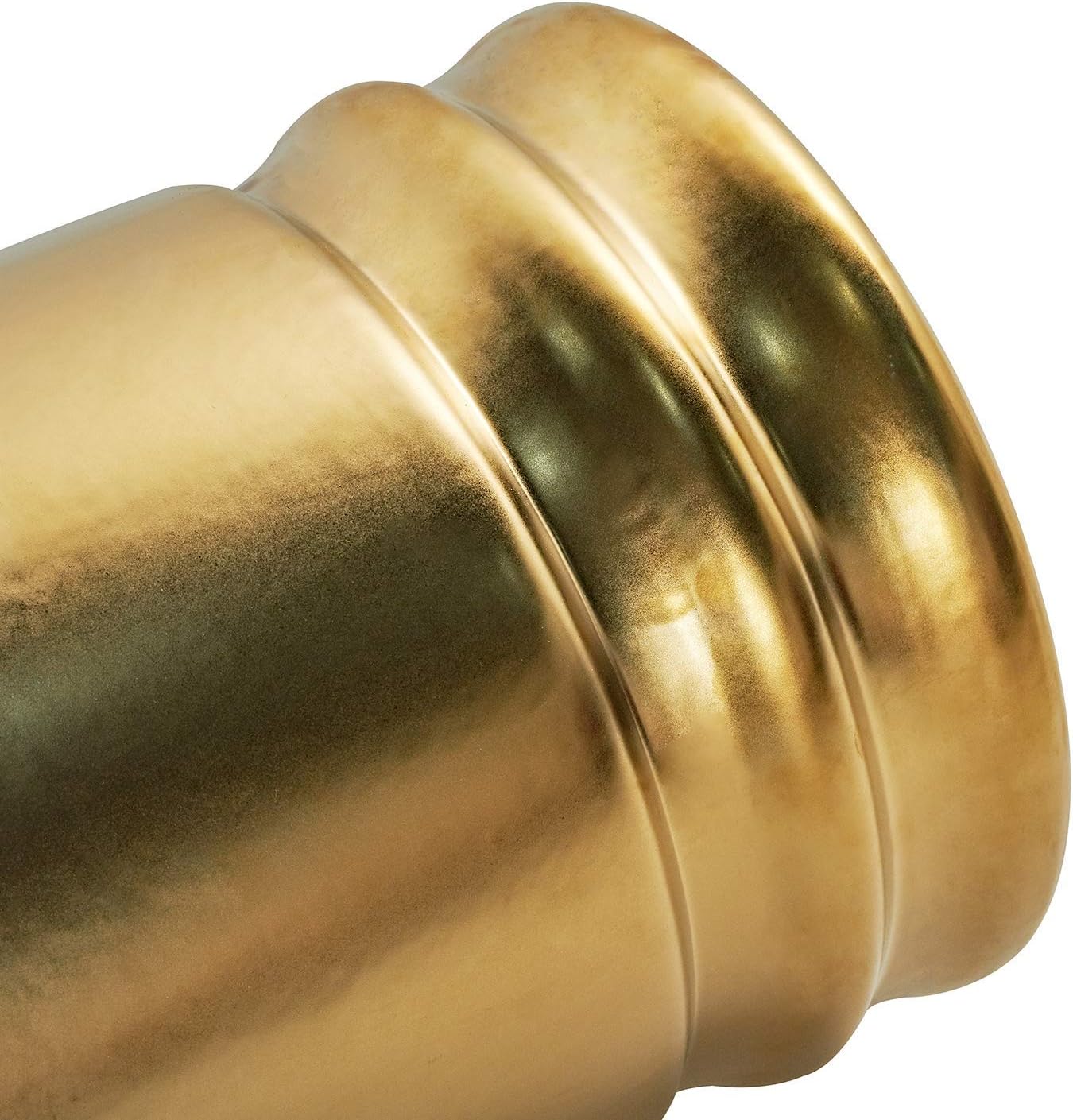 MOTINI Heavy Duty Yellow Ceramic Garden Stool for Indoor Outdoor Decorative Accent Side Table Castle Garden Collection, 17" H Plated Gold : Patio, Lawn & Garden