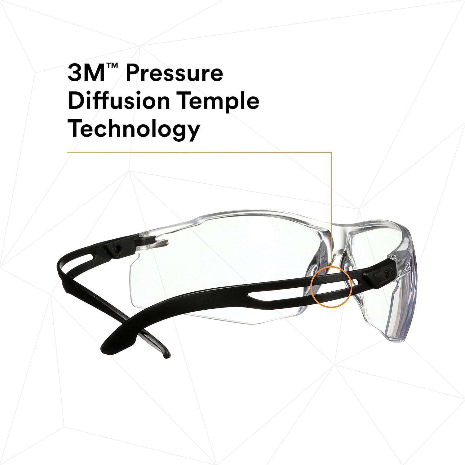3M Safety Glasses,500 Series, 20 Pack, Impact Rated ANSI Z87, Adjustable Ratchet Temples, Sporty Protective Eyewear, Anti-Fog Anti-Scratch Clear Lens, Black Frame