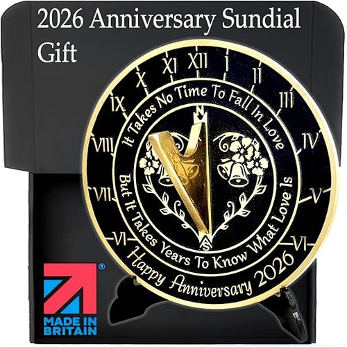 Regalo de reloj de sol de aniversario para cualquier aniversario de boda en 2026 – What Love is – Decoración del hogar de metal reciclado o idea de
