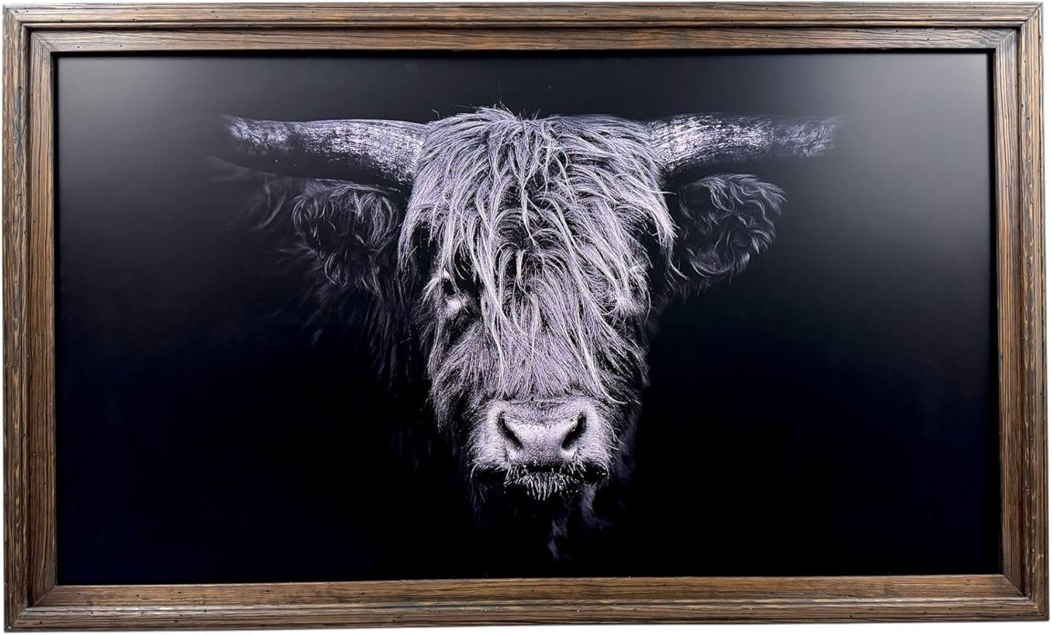 32,43,50,& 55 Inch Handcrafted TV frame for Samsung The Frame TV, Rustic Dark Wood Stain (not for use with other tv models) (43 INCH)