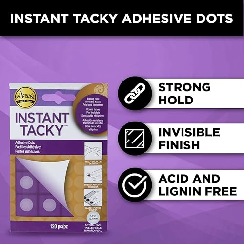 Miniatura 3 de Aleene's 33187 Puntos pegajosos instantáneos, 120 piezas, 12 pulgada, arte, manualidades, madera