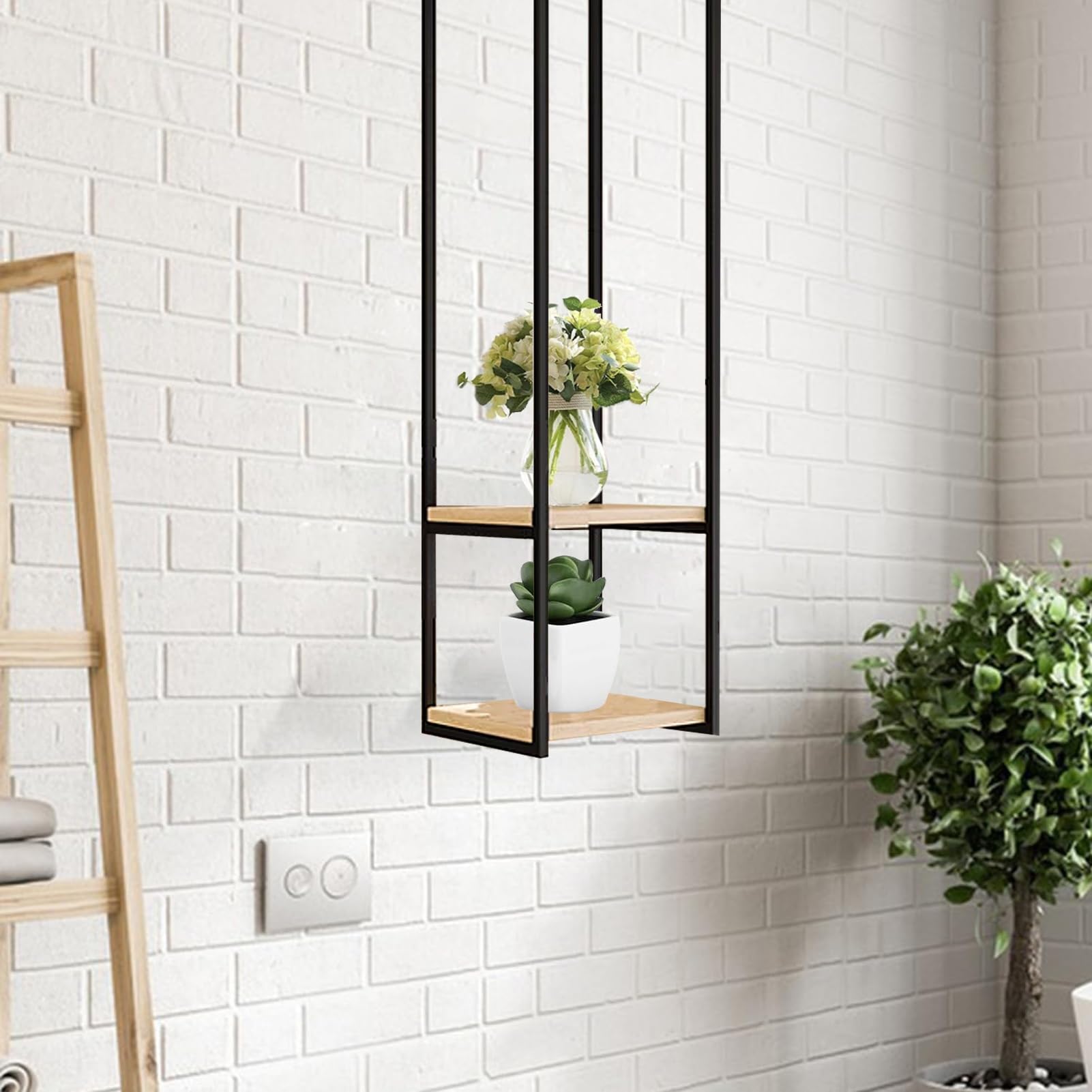 Support de fleurs suspendu au plafond pour bar et salon moderne