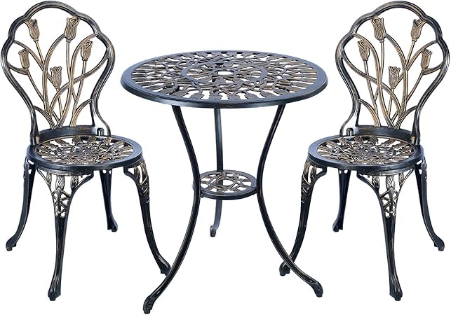 C/G 3 Piece Bistro Set, Outdoor Patio Porch Furniture