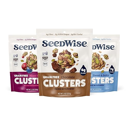 Miniatura 8 de Ozery Bakery Super Seed Crunch Clusters, chocolate, a base de plantas, vegano, aperitivo Keto, 5.3 onzas (paquete de 6)