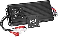 Vista 1 de NVX MVPA4 600W Total RMS 4-Channel Bridgeable Marine-V Series Micro Class D Compact Marine/Powersports/Motorcycle Amplifier IPX67 Waterproof