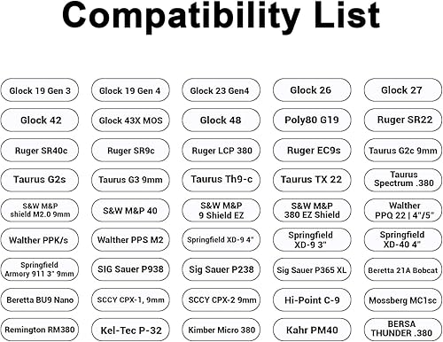 Miniatura 8 de Fundas universales para pistola para hombres y mujeres IWBOWB 0354in para pistolas derecha izquierda funda de pistola 380 funda de transporte oculta