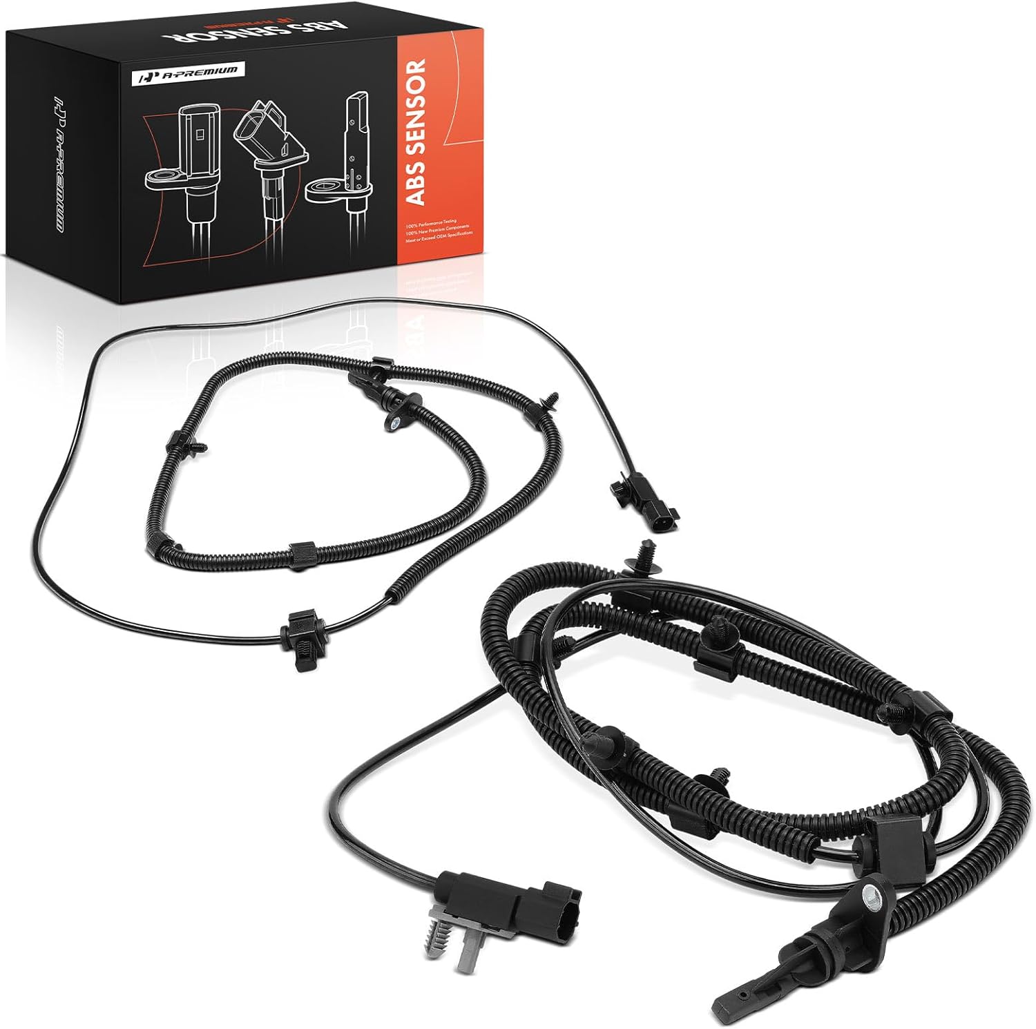 A-Premium Set of 2 Rear ABS Wheel Speed Sensor Compatible with Chevrolet & GMC Models - Silverado 2500 3500 HD, Sierra 2500 3500 HD, 2020 2021 2022 2023 2024