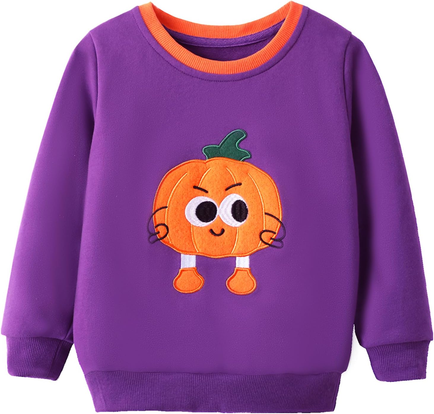 HILEELANG Toddler Halloween Pumpkin Sweatshirt–Fall &Thanksgiving Pullover Tops for Boy Girl Cute Autumn Outfit Sizes 18M-7T