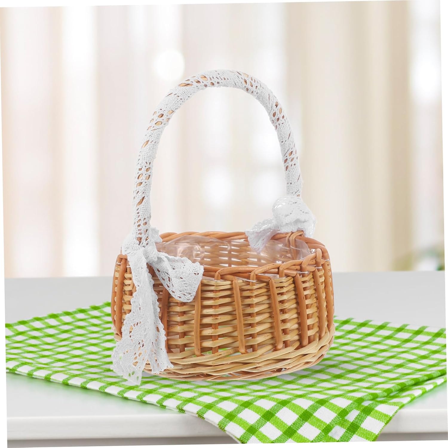 Holibanna 1pc Handmade Seagrass Basket for Living Boho Decor Flower Decor Baskets