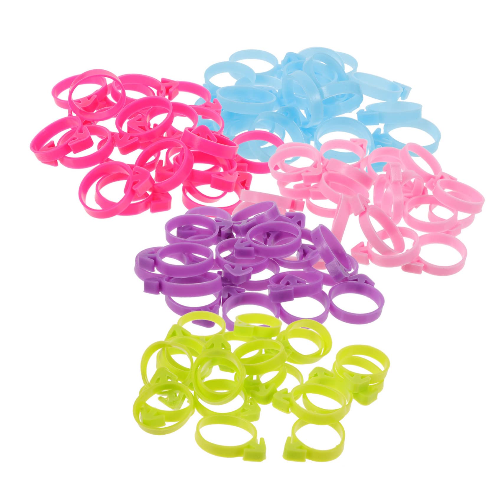 Alipis Anillo De Fijación De Manga Pastelera Envoltura Sello Bolsa Anillos Lazos para Manga Pastelera Kit De Suministros De Decoración De Pasteles Envase El Plastico 100 Piezas*4