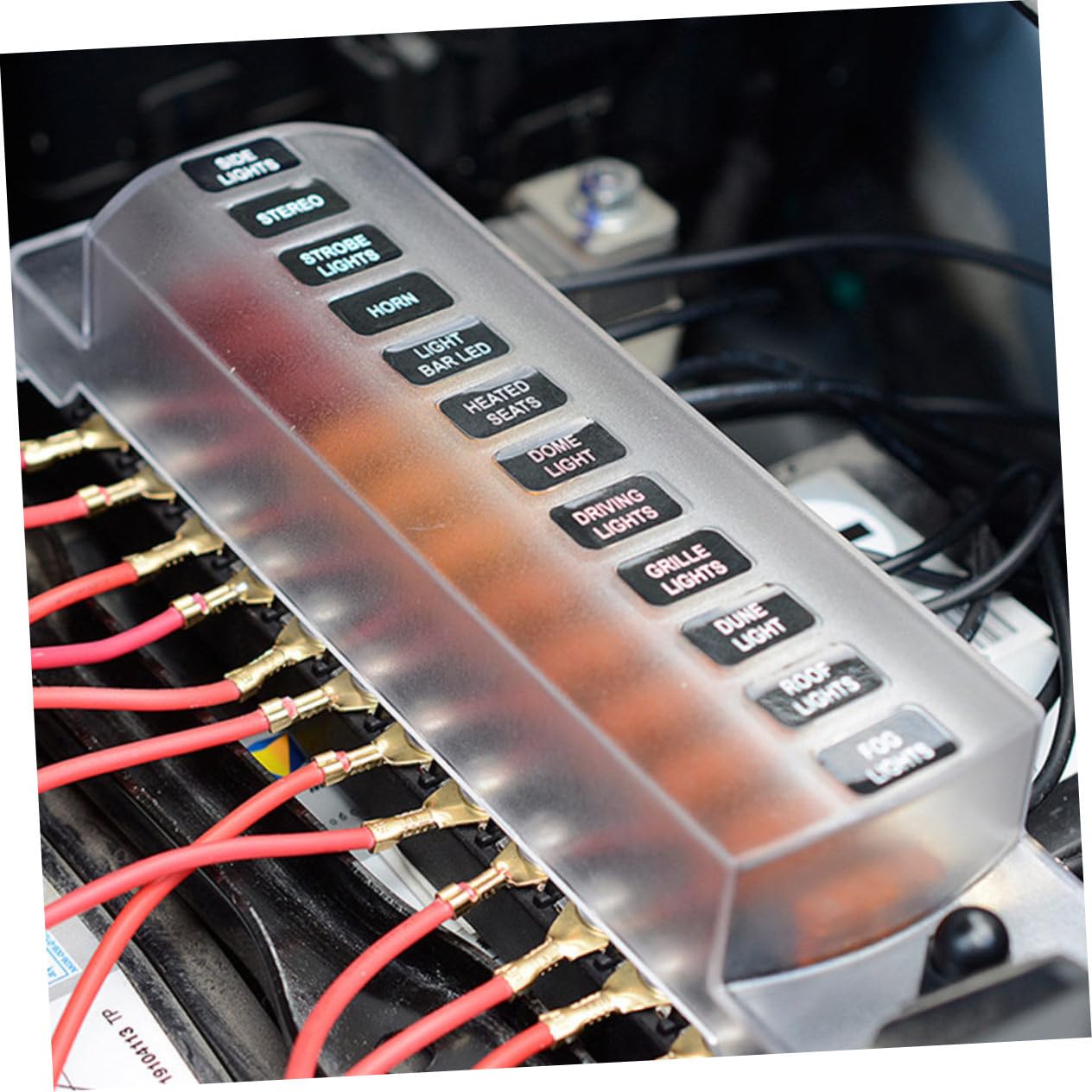 Cabilock 1pezzi Portafusibili Vie con Coperchio di Protezione per Auto Scatola dei Fusibili per Installazione Pannello con Indicatori Luminosi Integrati per Uso Pratico e Durevole