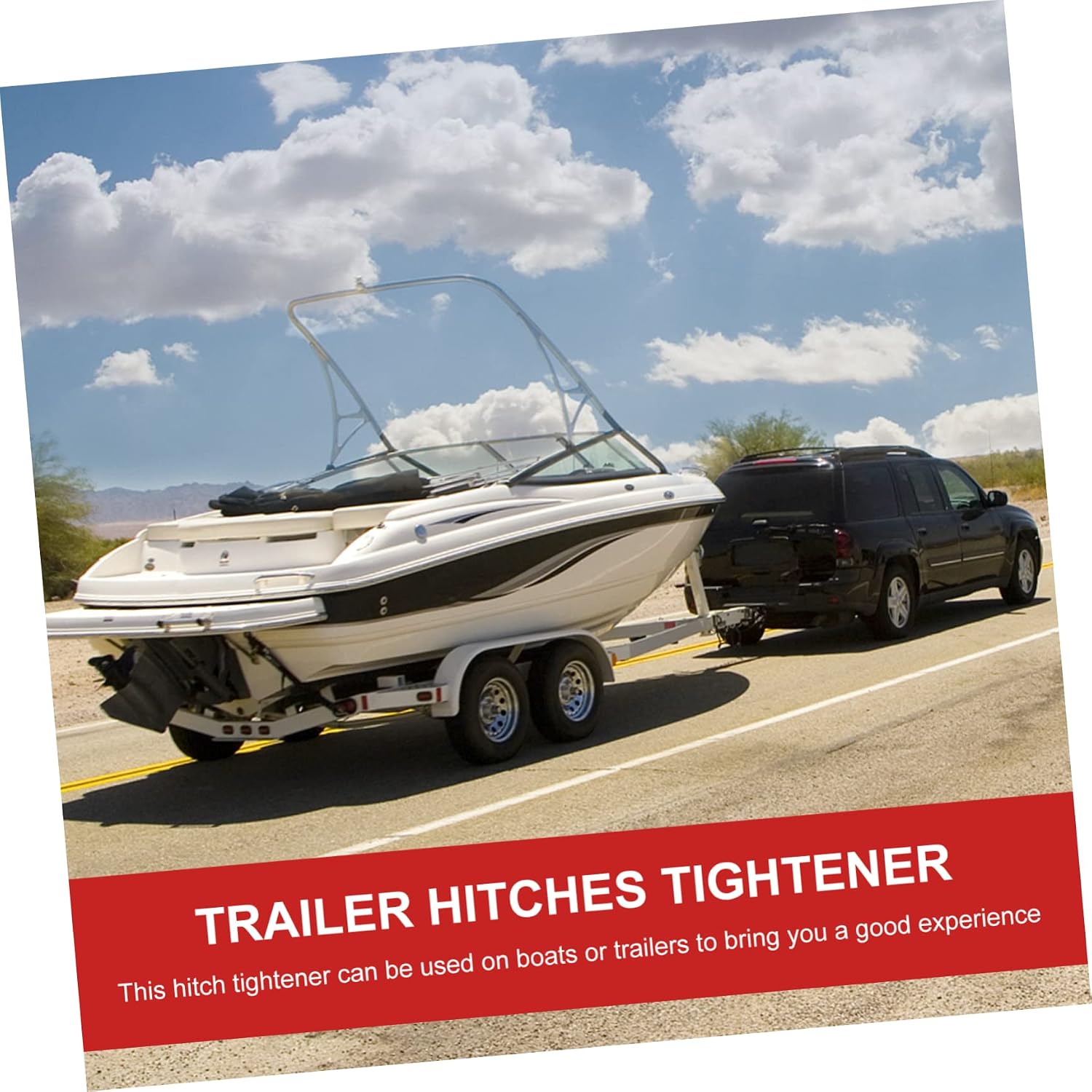 Cabilock Heavy Duty Trailer Hitch Tightener and Stabilizer Rattle Tow Hitch Clamp for Receiver Tubes Quiet Towing with Firm Portable Bolt Design