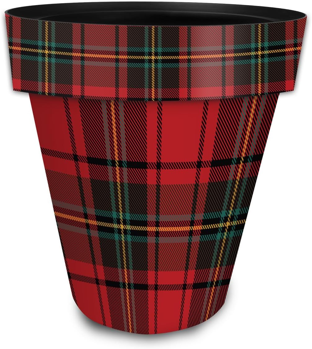Briarwood Lane Holiday Plaid Large Planter