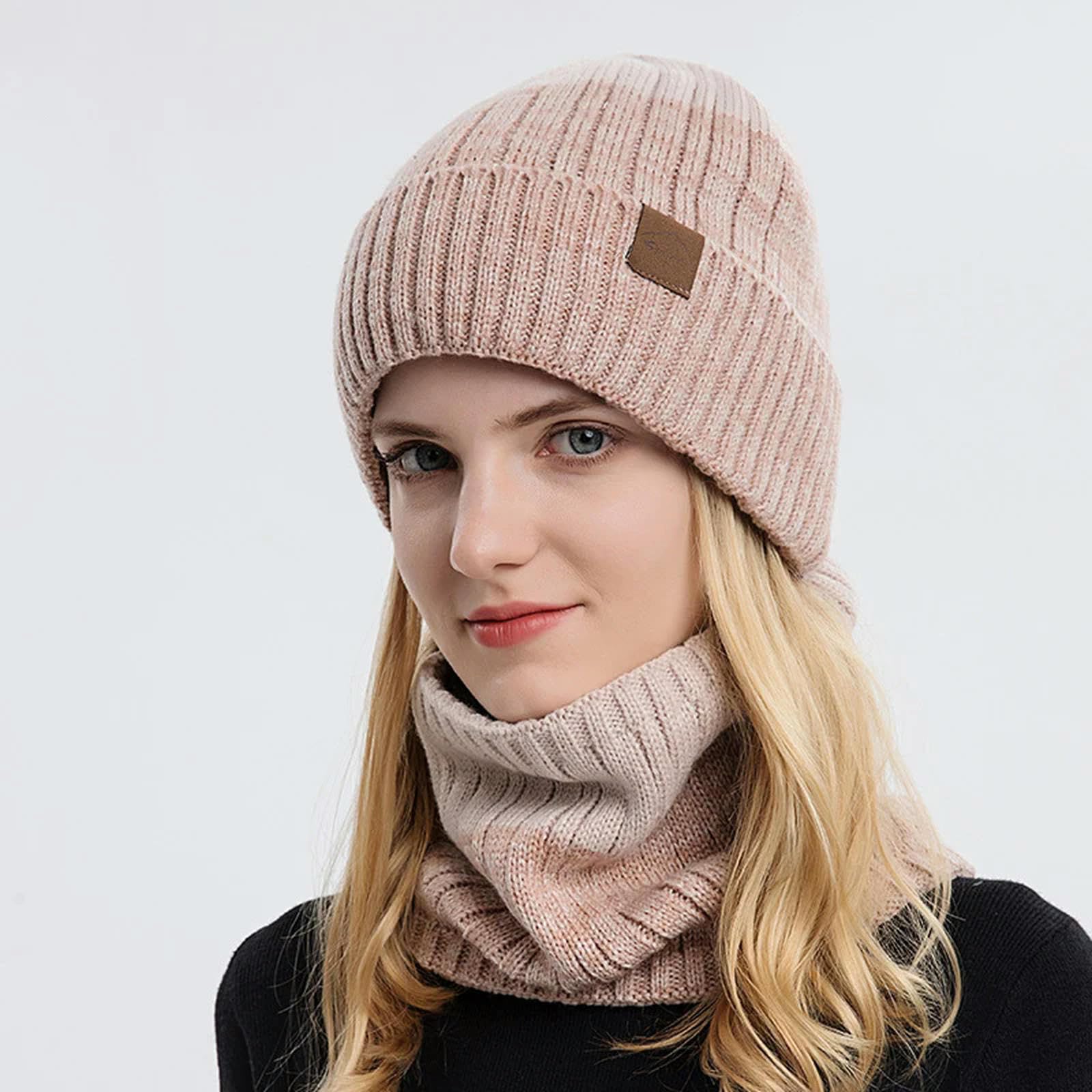 Schal Mütze Set Herbst- Und Winter Im Freien Wollkappe Unisex Gestrickter Hut Verdickter Warmer Hutschalel