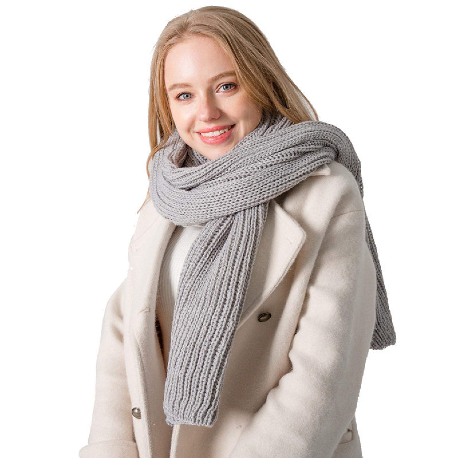 Bufanda Mujer Chal Abrigos Chales Hombre Otoño E Invierno Bufanda De Lana De Color Sólido Amantes De Hombres Y Mujeres Chal De Cuello De Lana Extendido