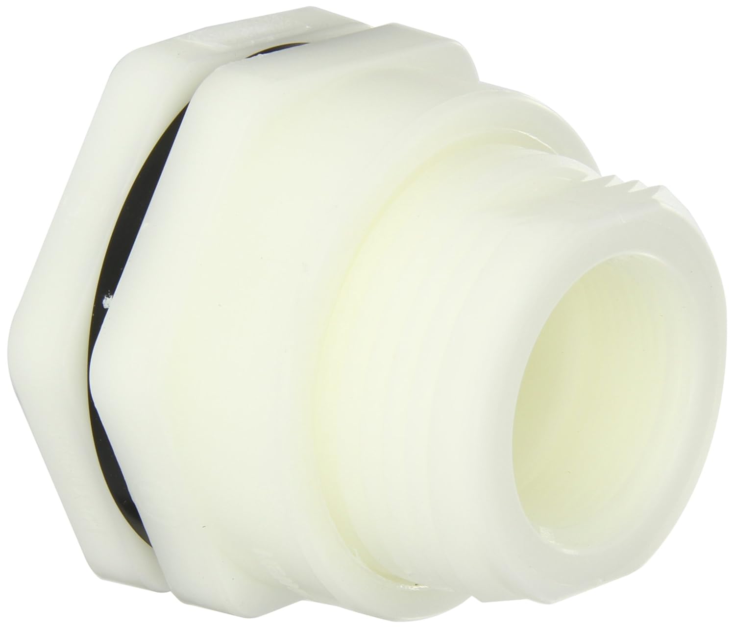 Hayward BFAS1010CES Series BFAS Short Pattern Bulkhead Fitting, Socket x Threaded End, PVC with EPDM Seals, 1" Size