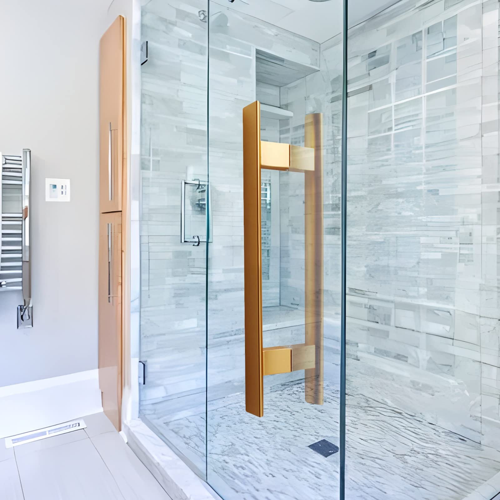 Tirador pequeño para Puerta, Repuesto para Puertas de Oficina/portones Interiores/Exteriores/Puertas de Ducha, 16, 20 y 24 Pulgadas, herrajes para Puertas corredizas de Vidrio/Puer