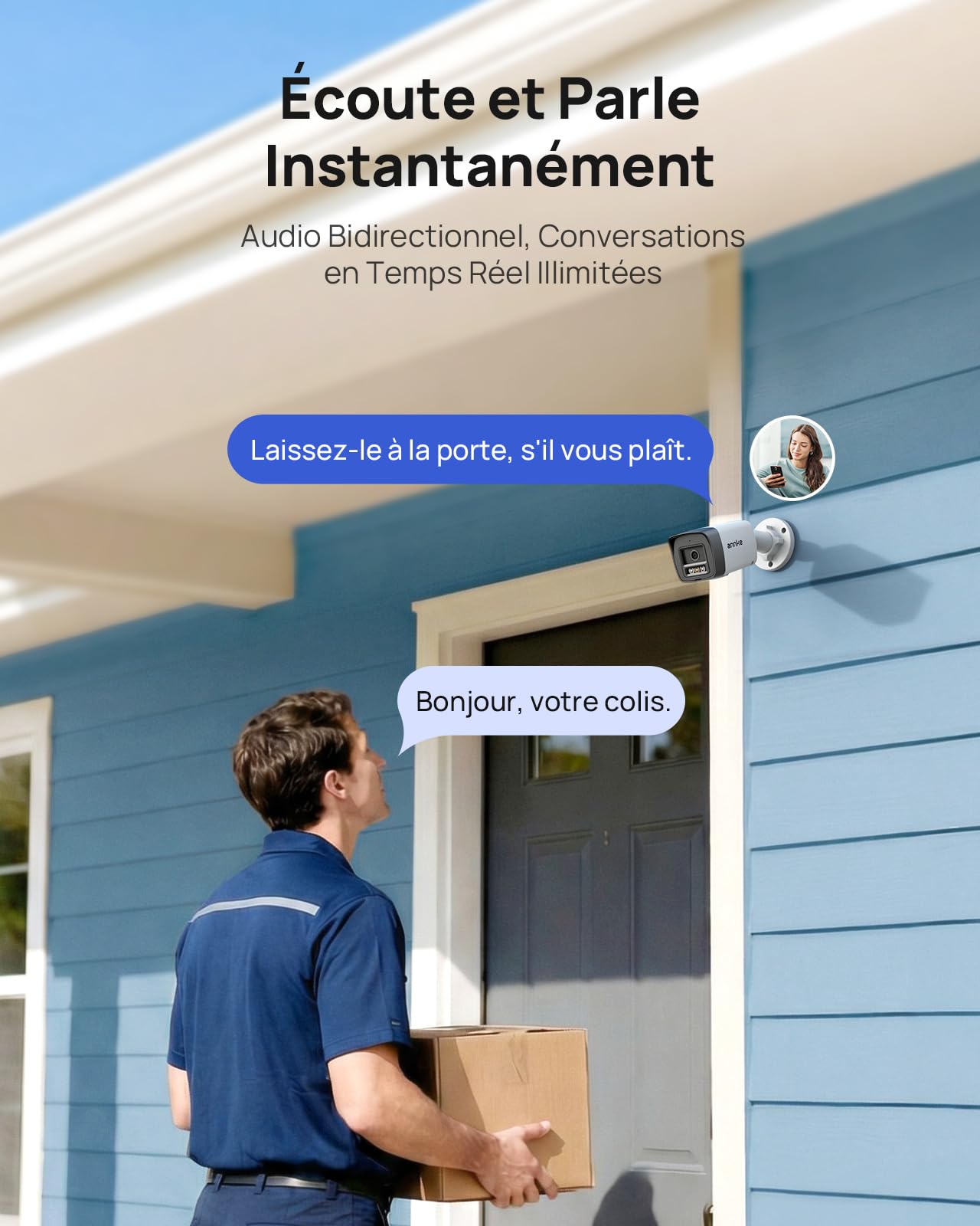 ANNKE Caméra Bullet IP PoE 3K HD pour Intérieur et Extérieur