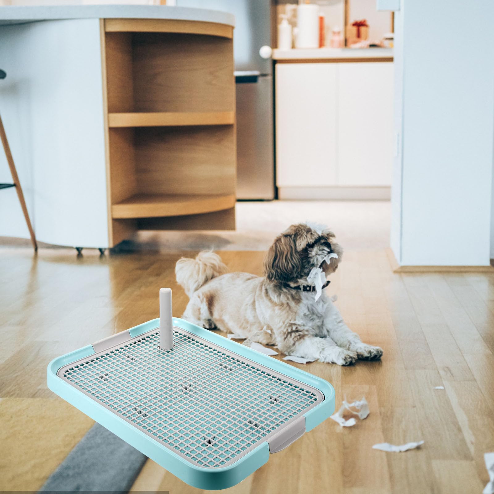 PRETYZOOM Hundetoilette für Drinnen Verdicktes Trainings Tablett mit Netzgewebe Rutschfestes Welpen Urinal Haustier Toilette für Kleine Hunde und Welpen Indoor Welpentoilette