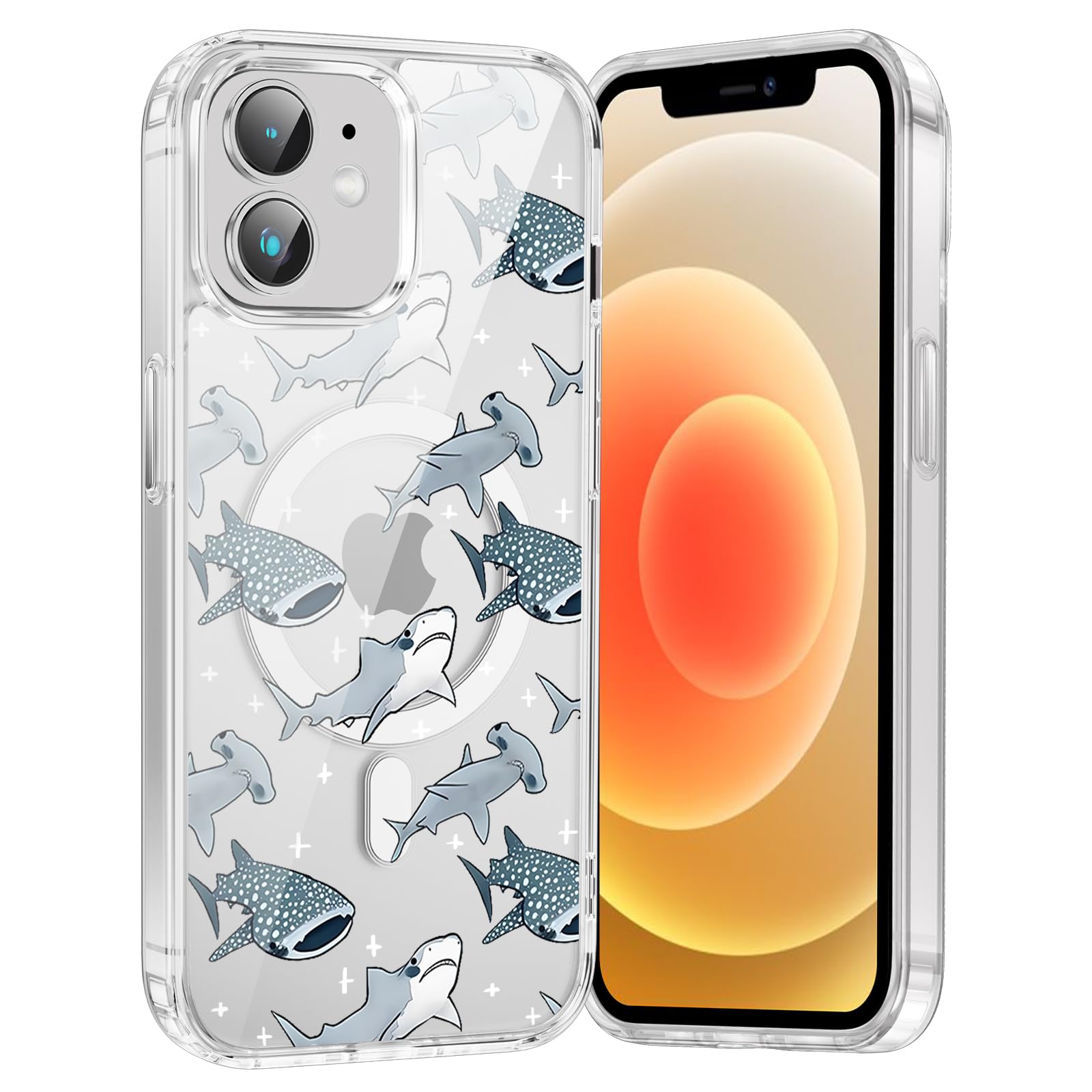 Coque souple iPhone 12 esthétique requin baleine pour éviter les rayures - 7