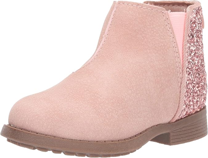 rose colored ankle boots