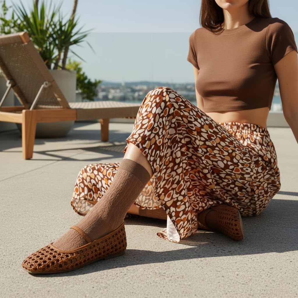 CUSHIONAIRE Weavy Squared Toe Woven Ballet Flats Shoes for Women with Memory Foam | Comfortable Mary Jane Flats for Women with Breathable Mesh Design | Wide Widths Available - Image 3