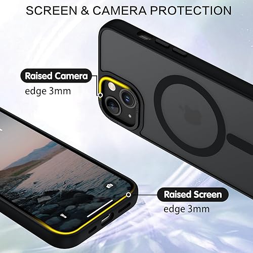 Miniatura 5 de BENTOBEN Funda magnética para iPhone 14 Plus compatible con Magsafe Funda protectora translúcida mate para iPhone 14 Plus, delgada, a prueba de