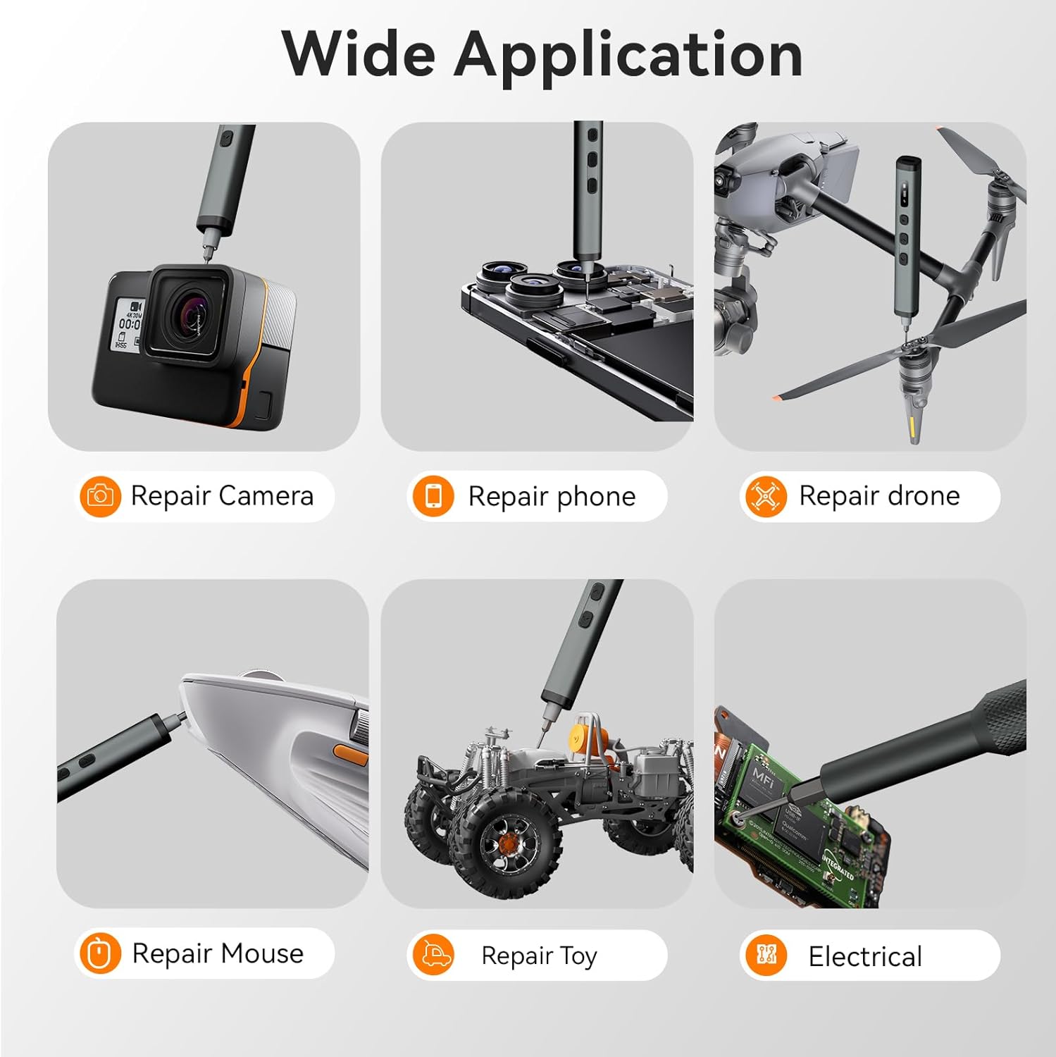 80 in 1 Mini Electric Screwdriver Set, Precision Cordless Screwdriver with OLED Smart Display, Magnetic Computer Repair Tool Kit for PC, Laptop, PS5, Electronics