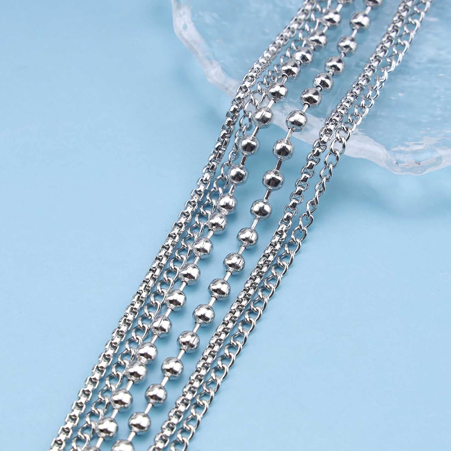 Andelaisi Boho Layered Butterfly Pendant Necklace Black Healing Stone Necklace Chain Vintage Butterfly Choker Necklace Silver Eye Ball Necklace Jewelry for Women - Image 5