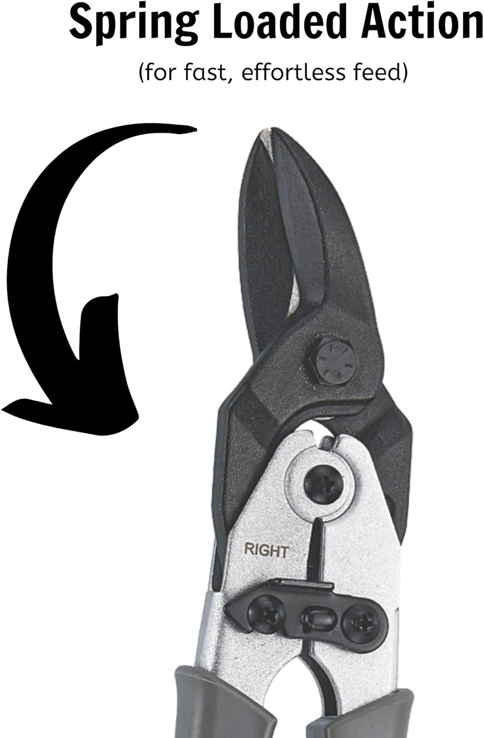 Teng Tools Aviation Tin Snips - Straight/Right Cut Regular Tin Cutting Shears - 491