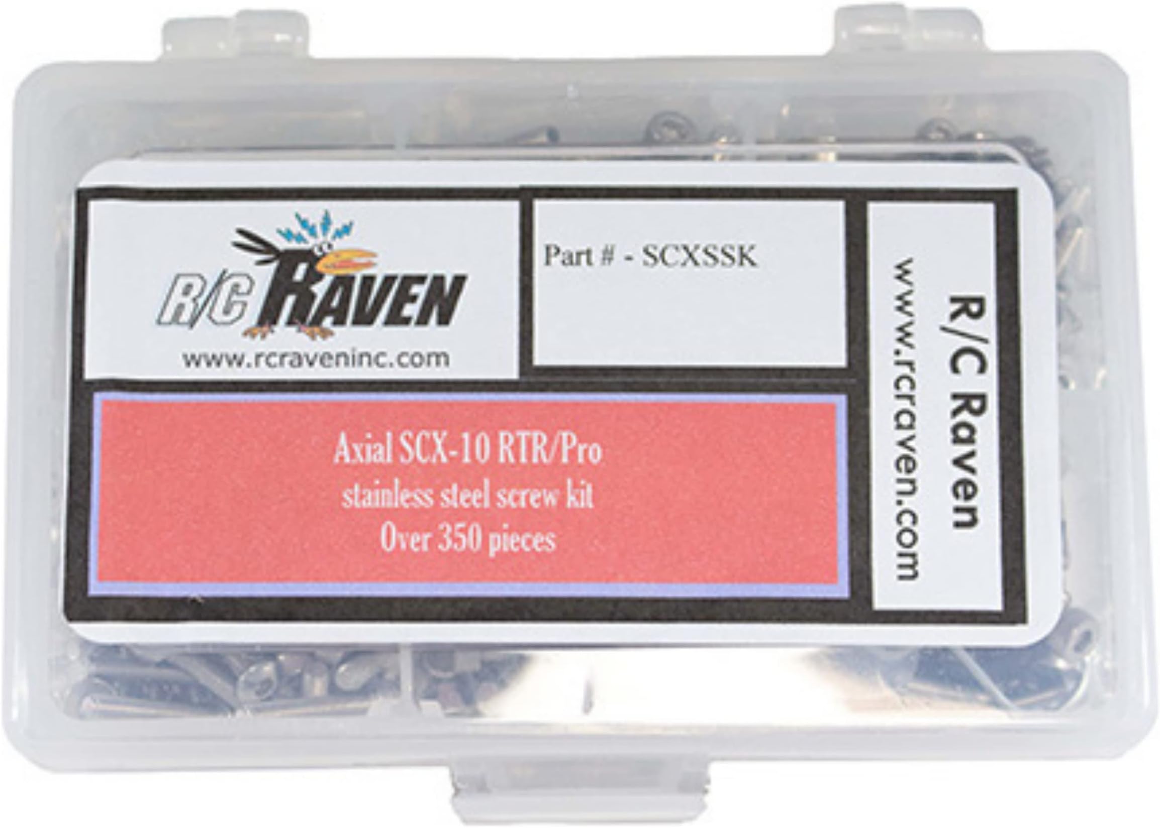 Axial SCX-10 RTR/Pro Over 350 Piece Stainless Steel Screw Kit