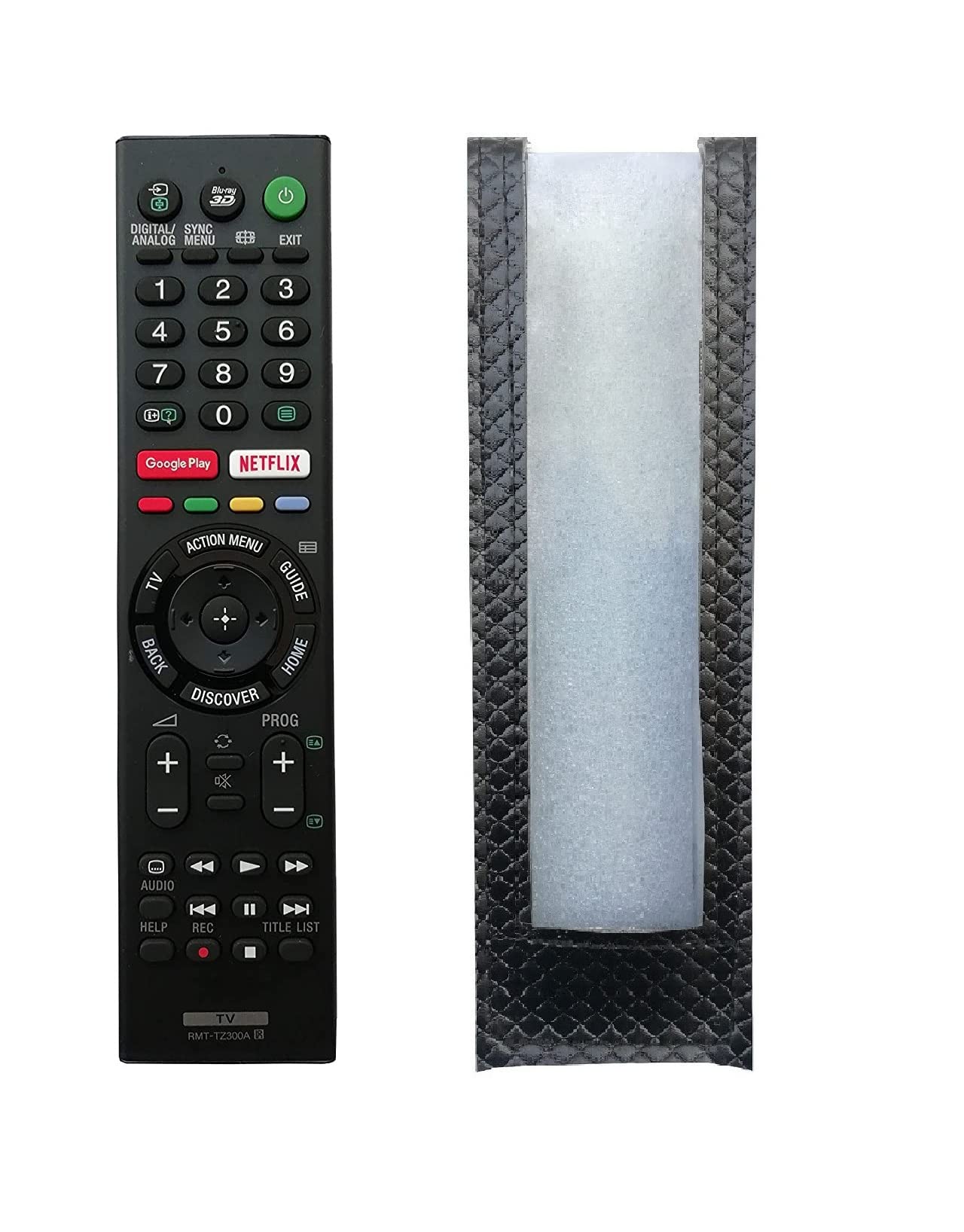 BhalTech Pu Leather Remote Case Cover Perfect Fitting Specially Designed Fully Protective Remote Cover (Only Remote Cover) Pls Check Your Remote Dimensions Compatible For Sony Tv Rmt-Tz300A,Black (B0BGDJJB2F) Amazon Price History, Amazon Price Tracker